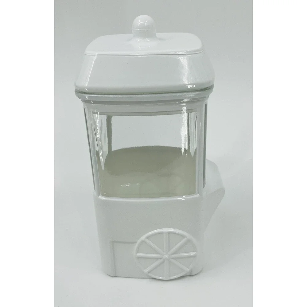 Target Bullseye Playground Valentines White Ceramic Popcorn Cart Candy Jar 2023